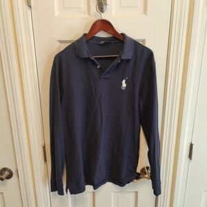 Men's polo golf long sleeve Large